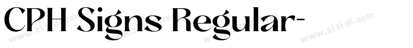CPH Signs Regular字体转换